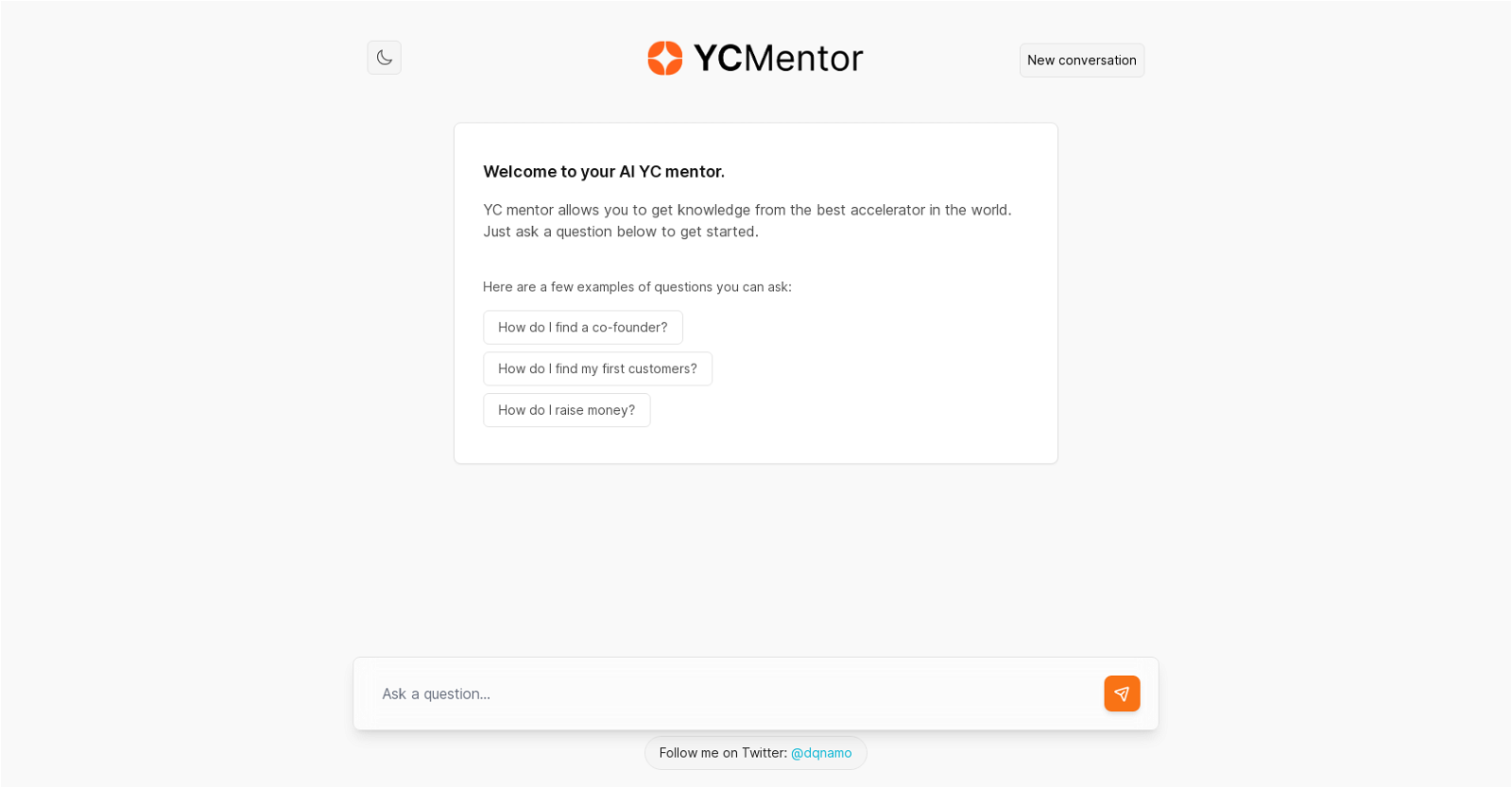 YC Mentor website