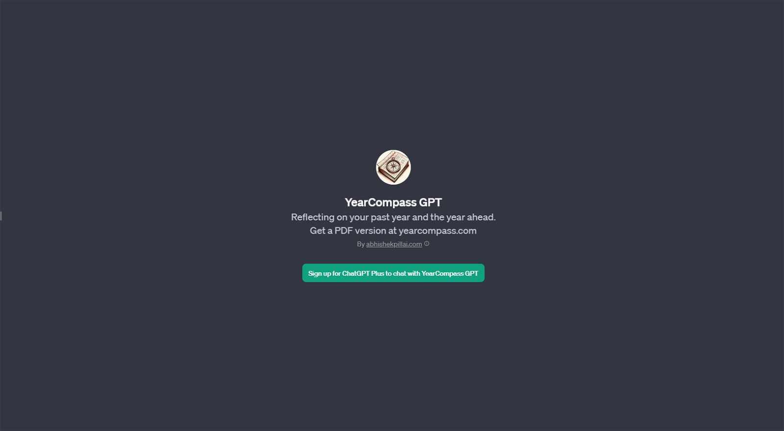 YearCompass GPT website