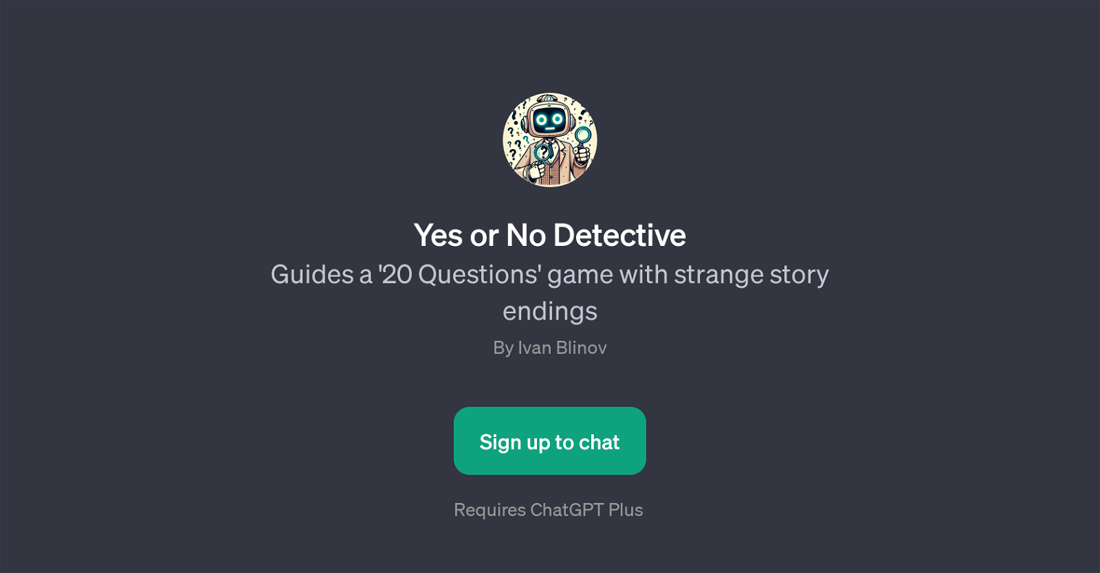 Yes or No Detective website