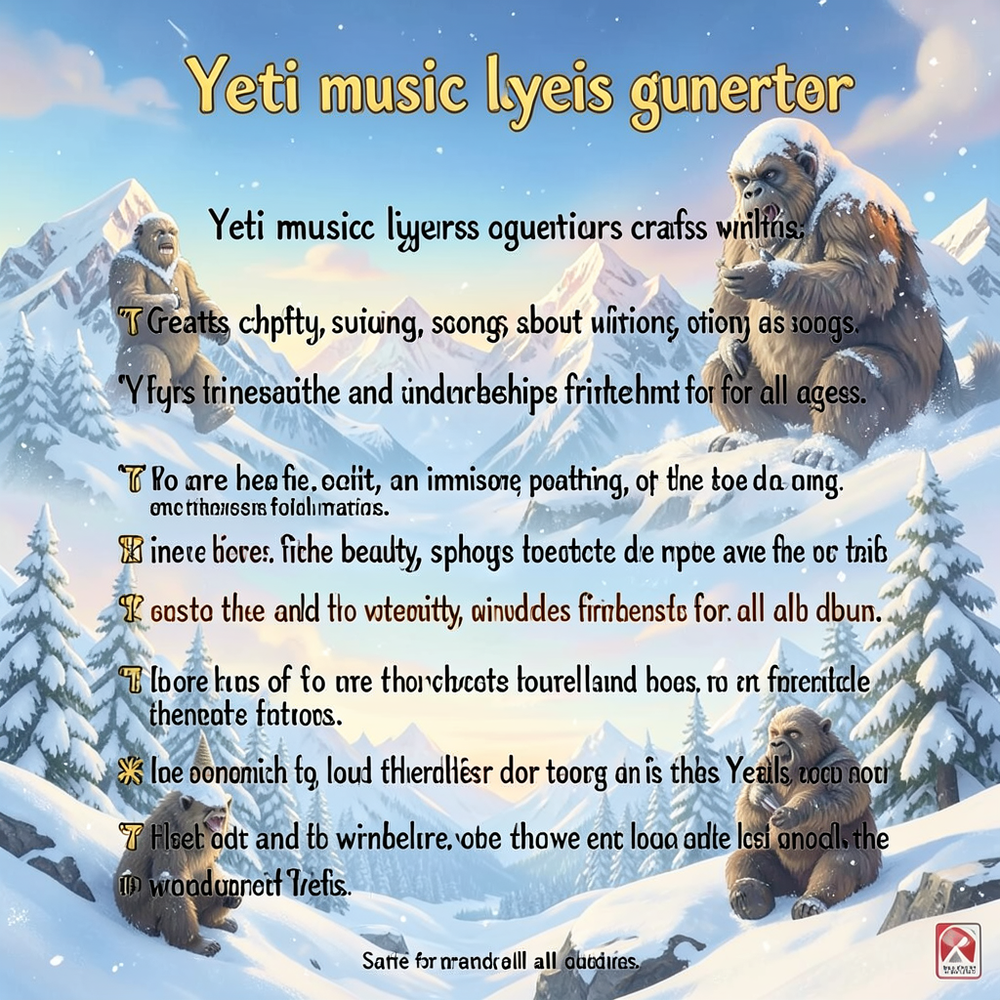 Yeti music lyrics generator website