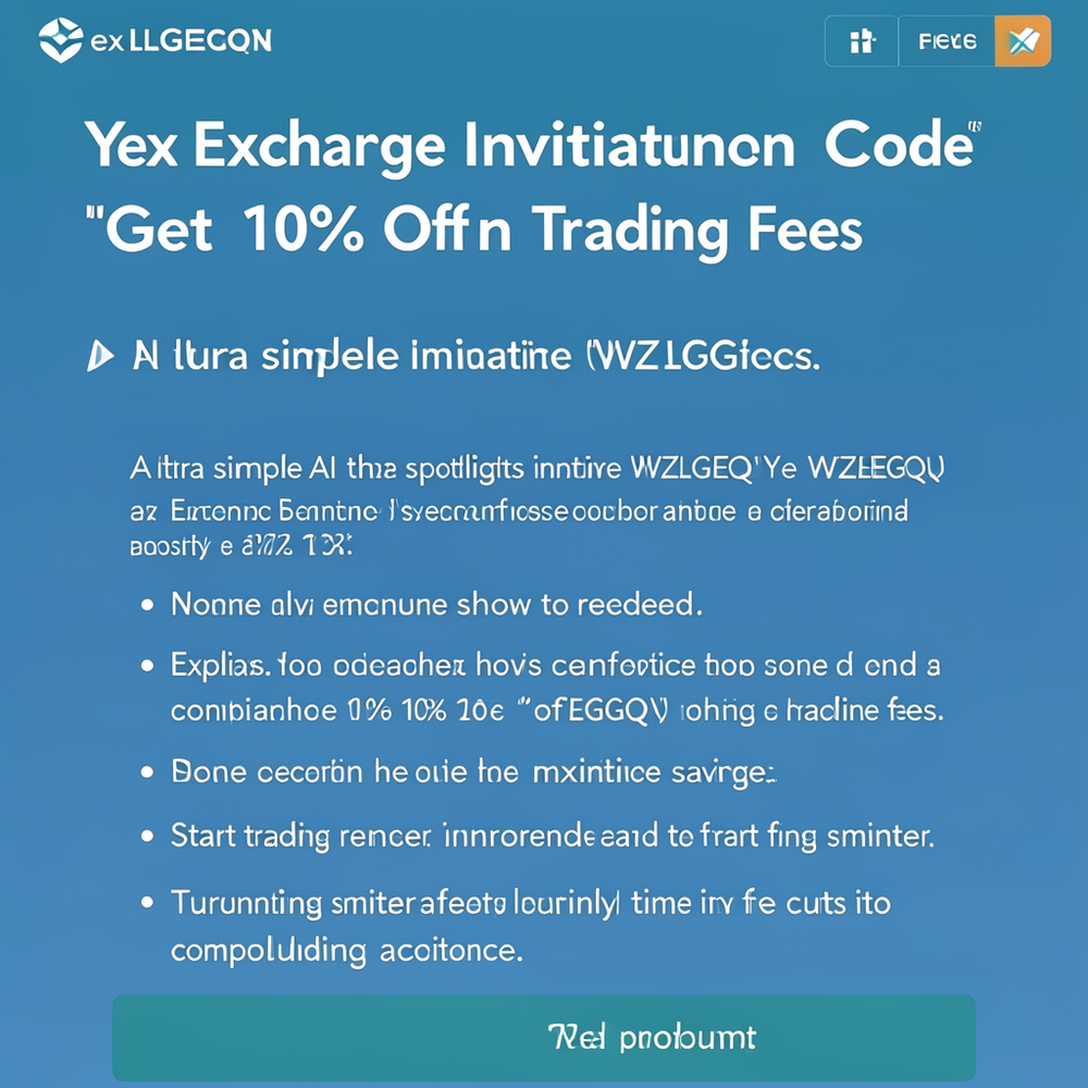 Yex Exchange Invitation Code "WZLGEGQQ" Get 10% Off On Trading Fees website