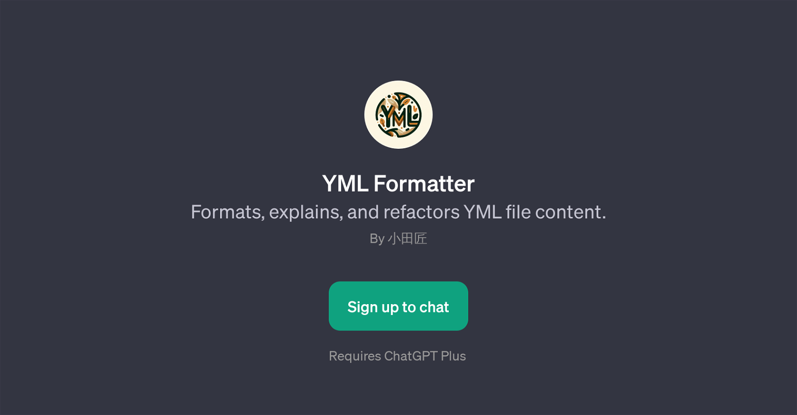 YML Formatter website