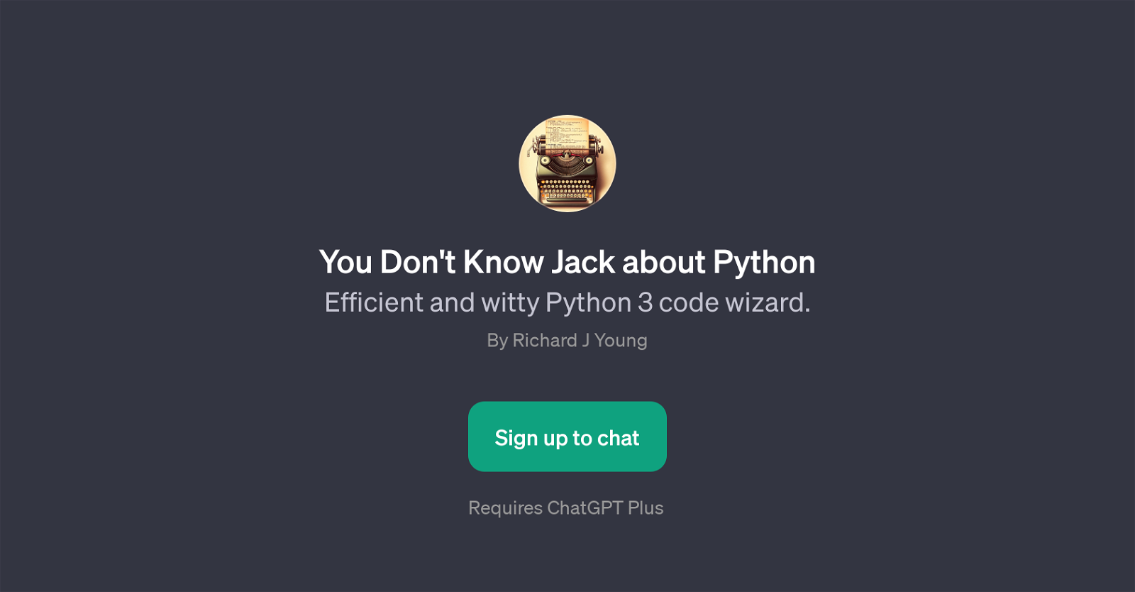 You Don't Know Jack about Python website