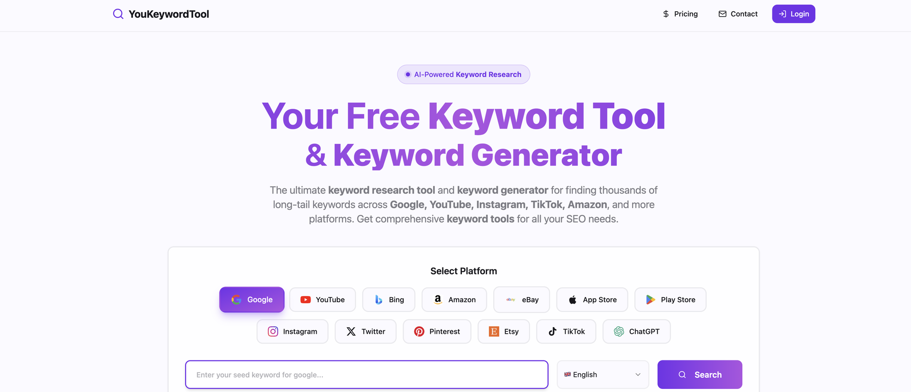 YouKeywordTool.com website
