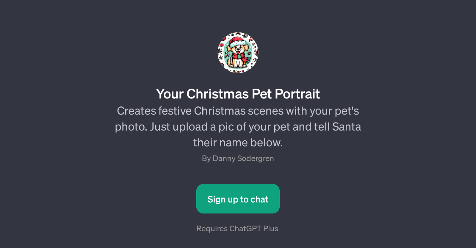 Your Christmas Pet Portrait website