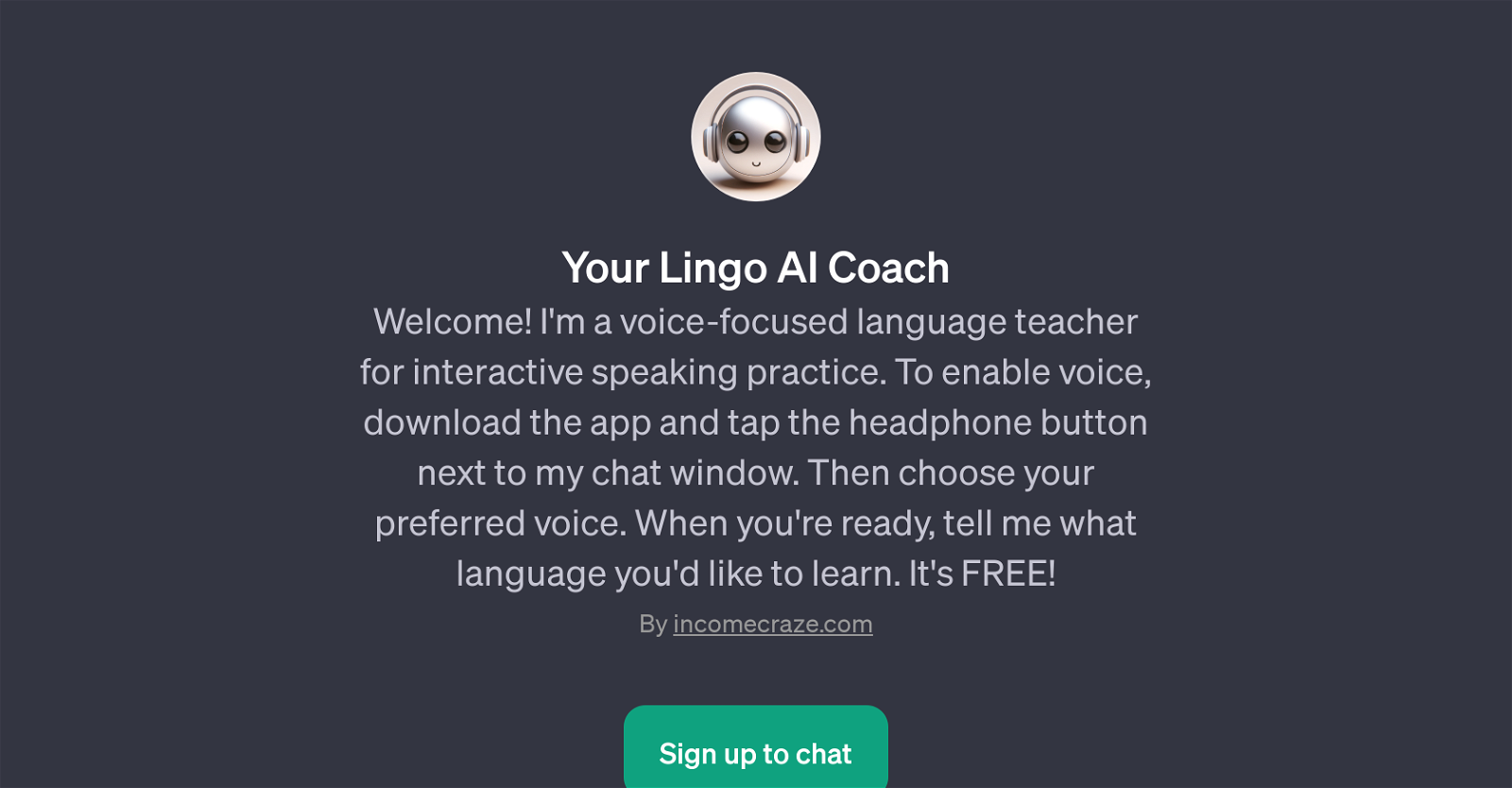 Your Lingo AI Coach website