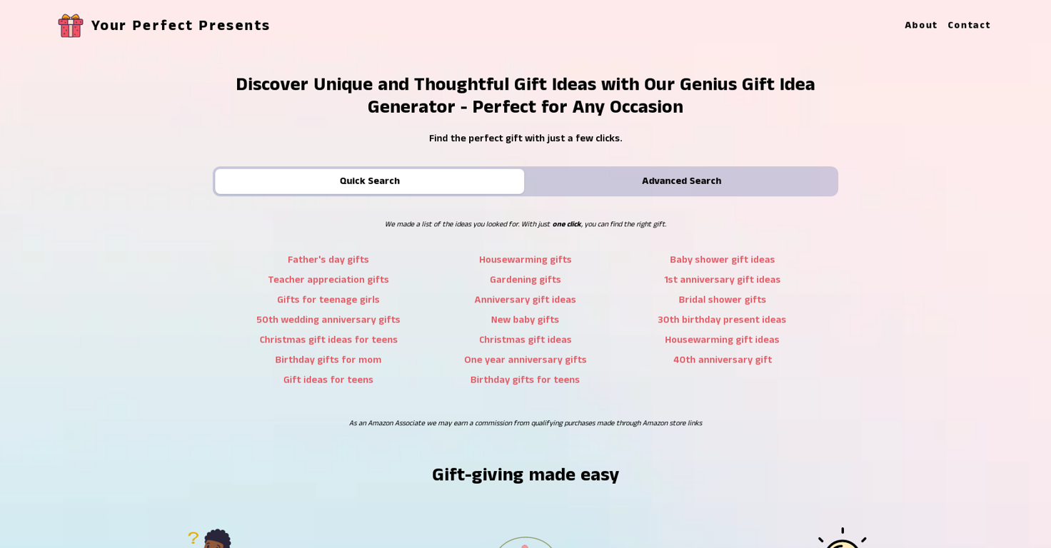 Your perfect presents website