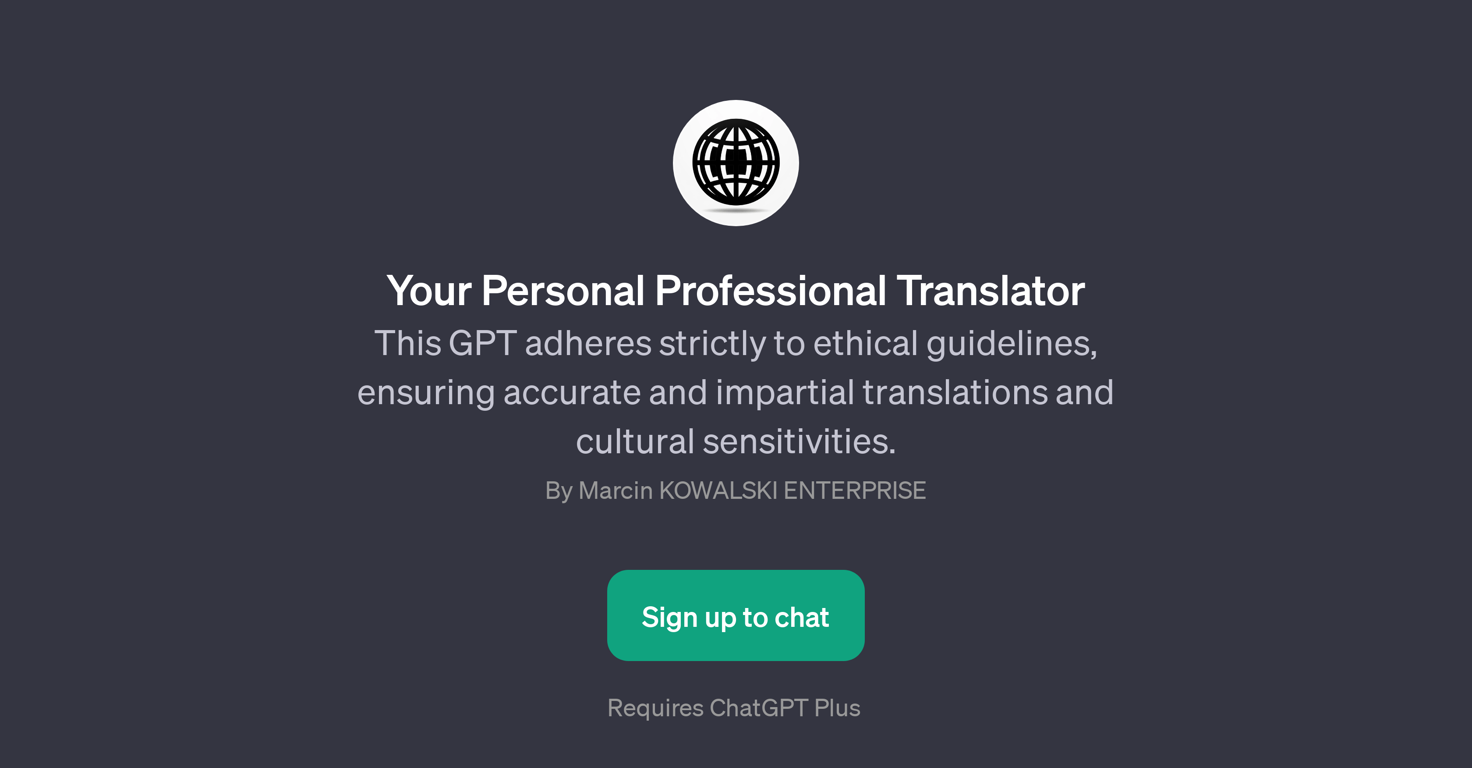 Your Personal Professional Translator website