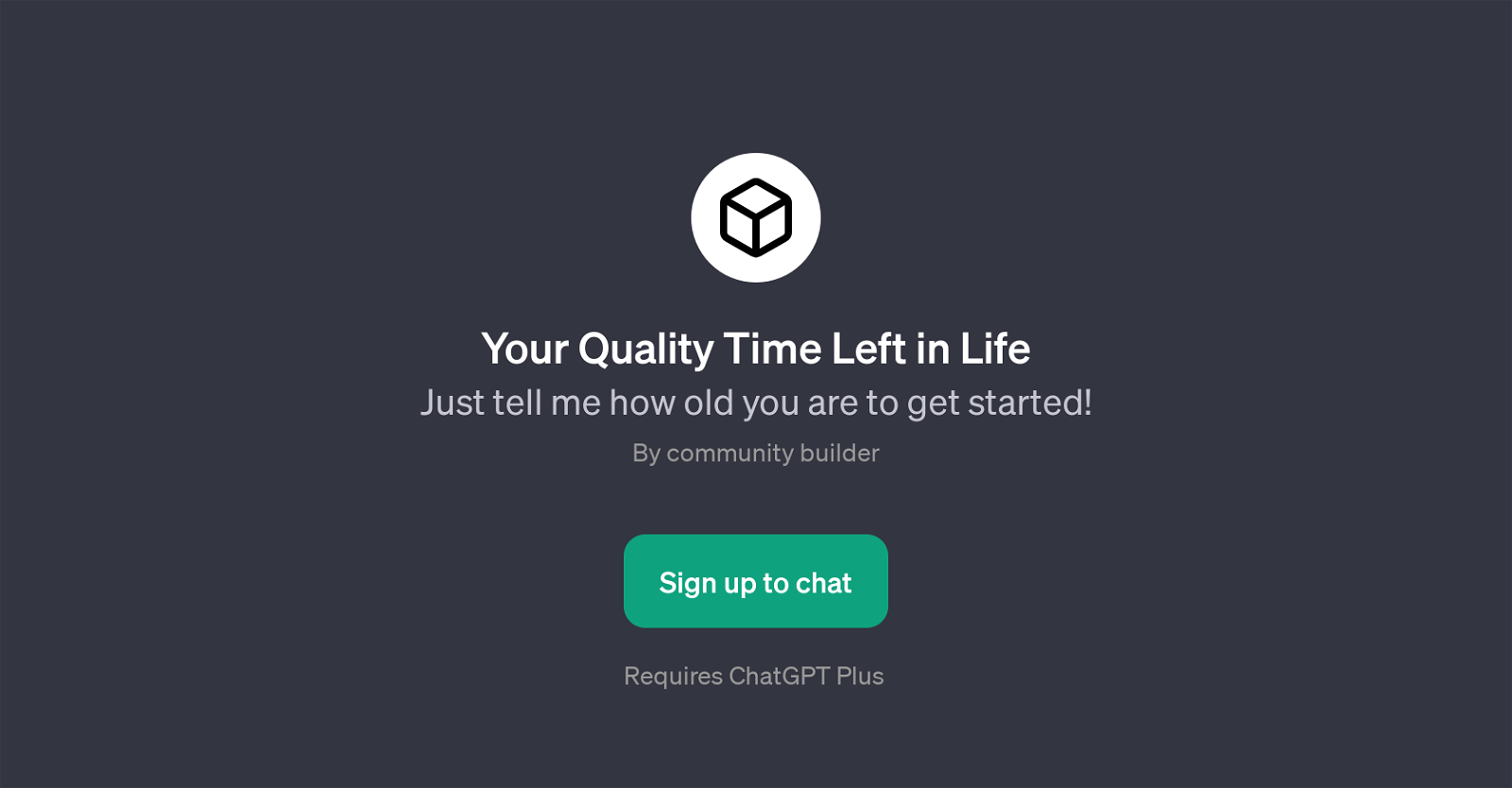 Your Quality Time Left in Life website