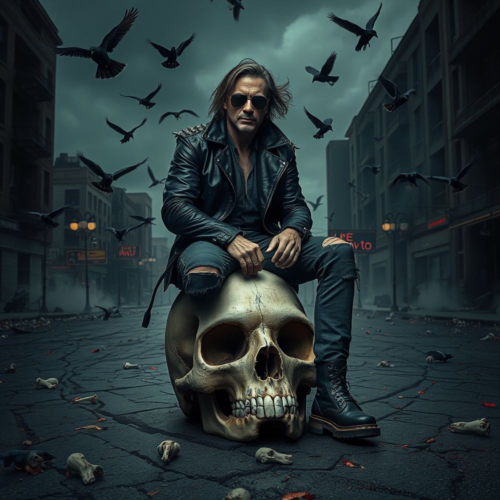 Yourself in a giant skull in the middle of a dark website