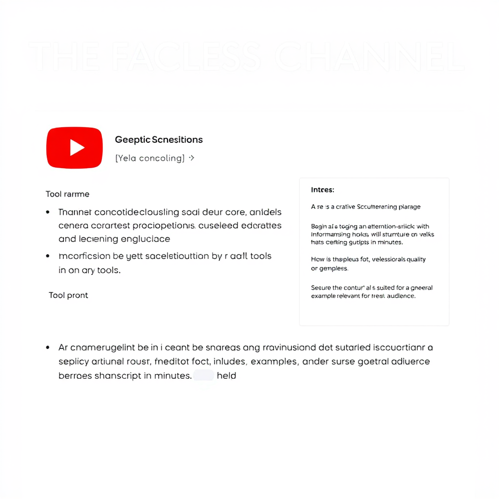 Youtube Faceless Channel Video Script Generaton in any Niche website