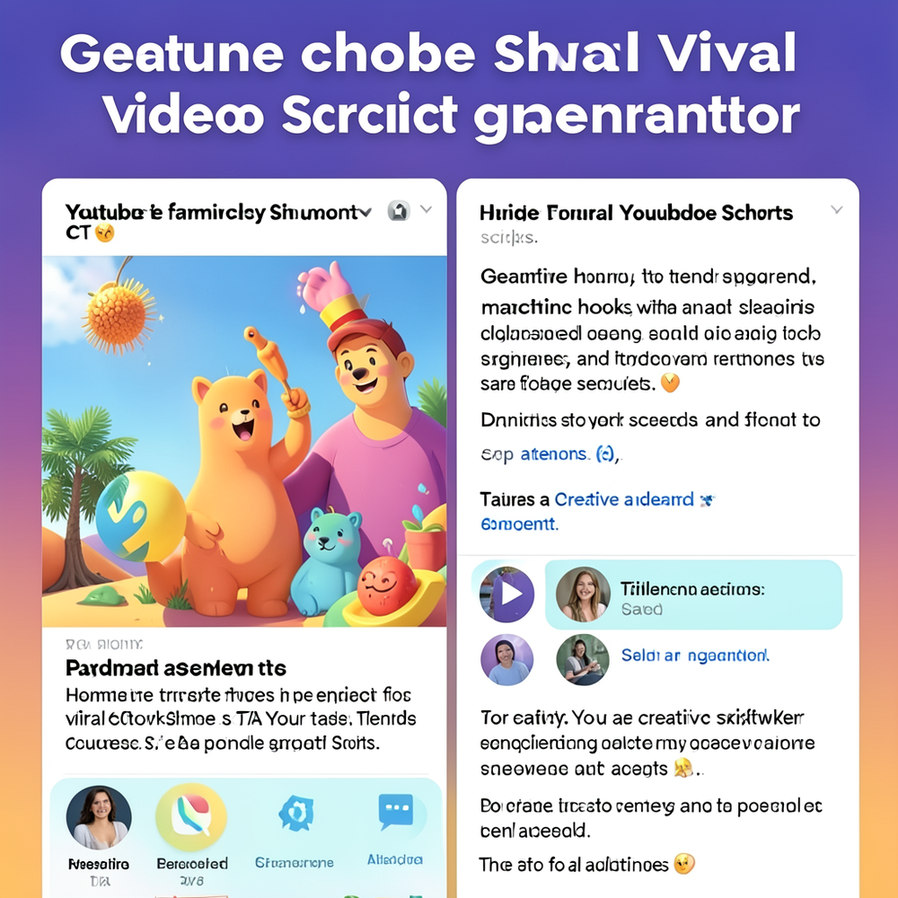 YouTube short viral video script generator website
