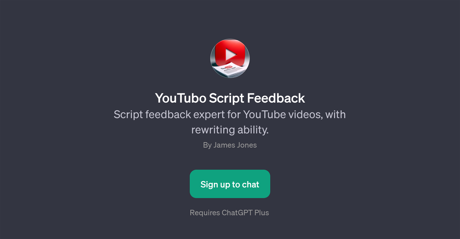 YouTubo Script Feedback website