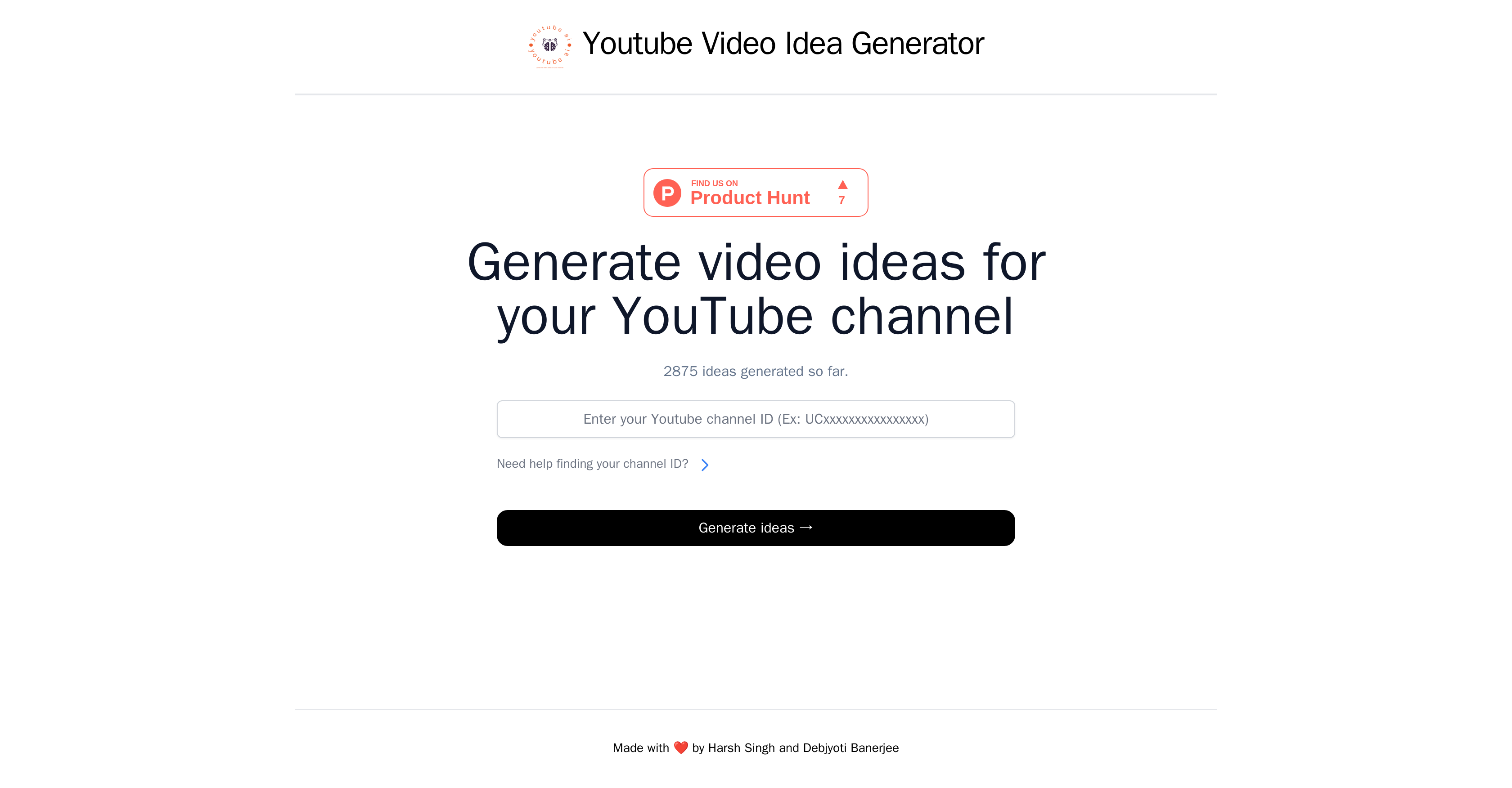 YT Ideas website