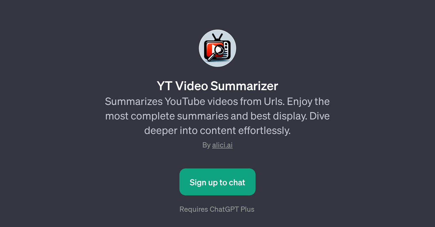 YT Video Summarizer website