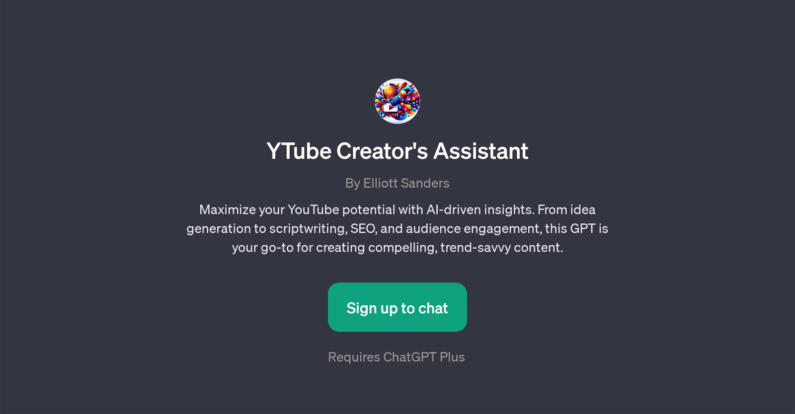 YTube Creator's Assistant website