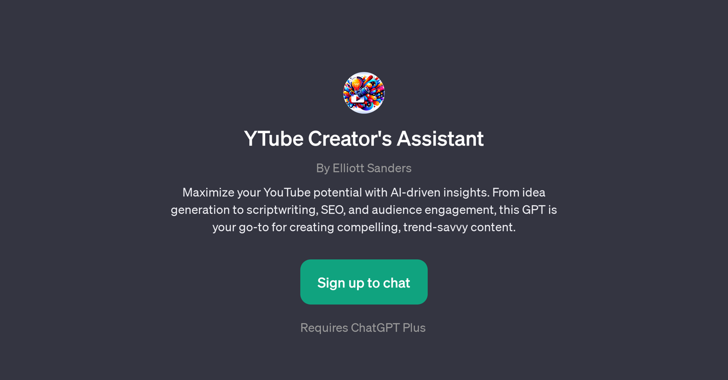 YTube Creator's Assistant website