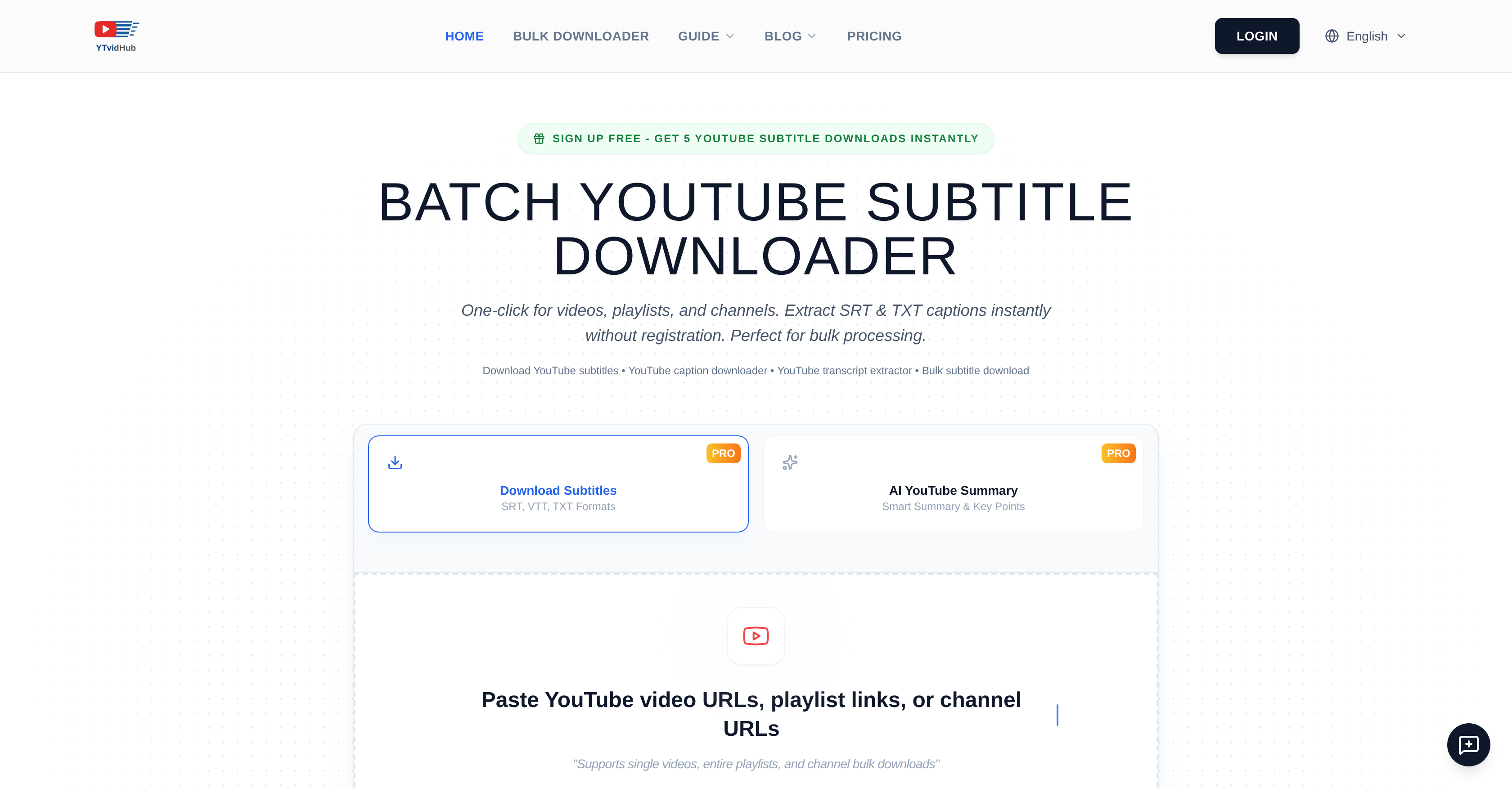 YTVidHub - AI Tool For Video summaries