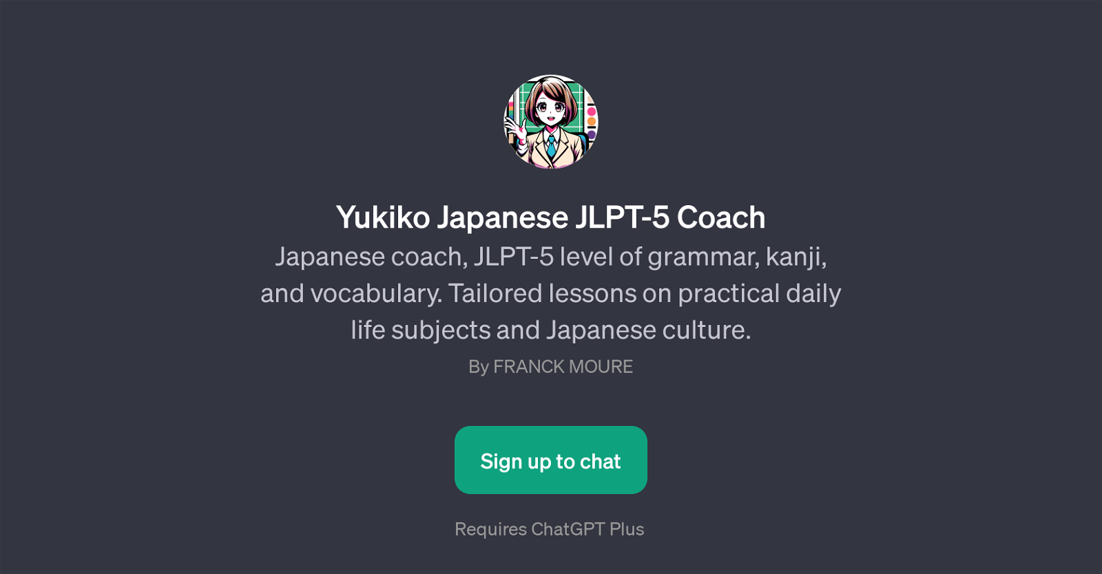 Yukiko Japanese JLPT-5 Coach website