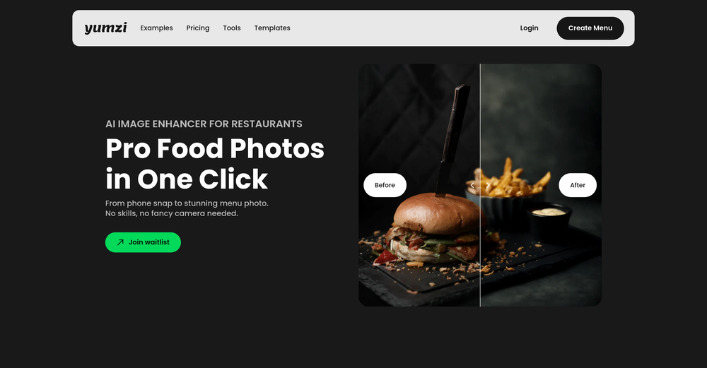 Food Image Enhancer website