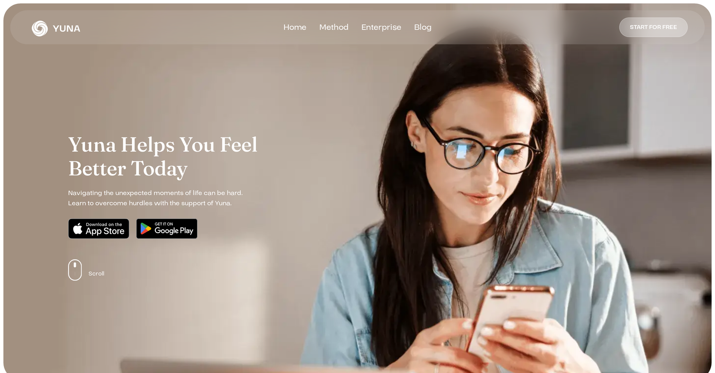 Yuna AI website