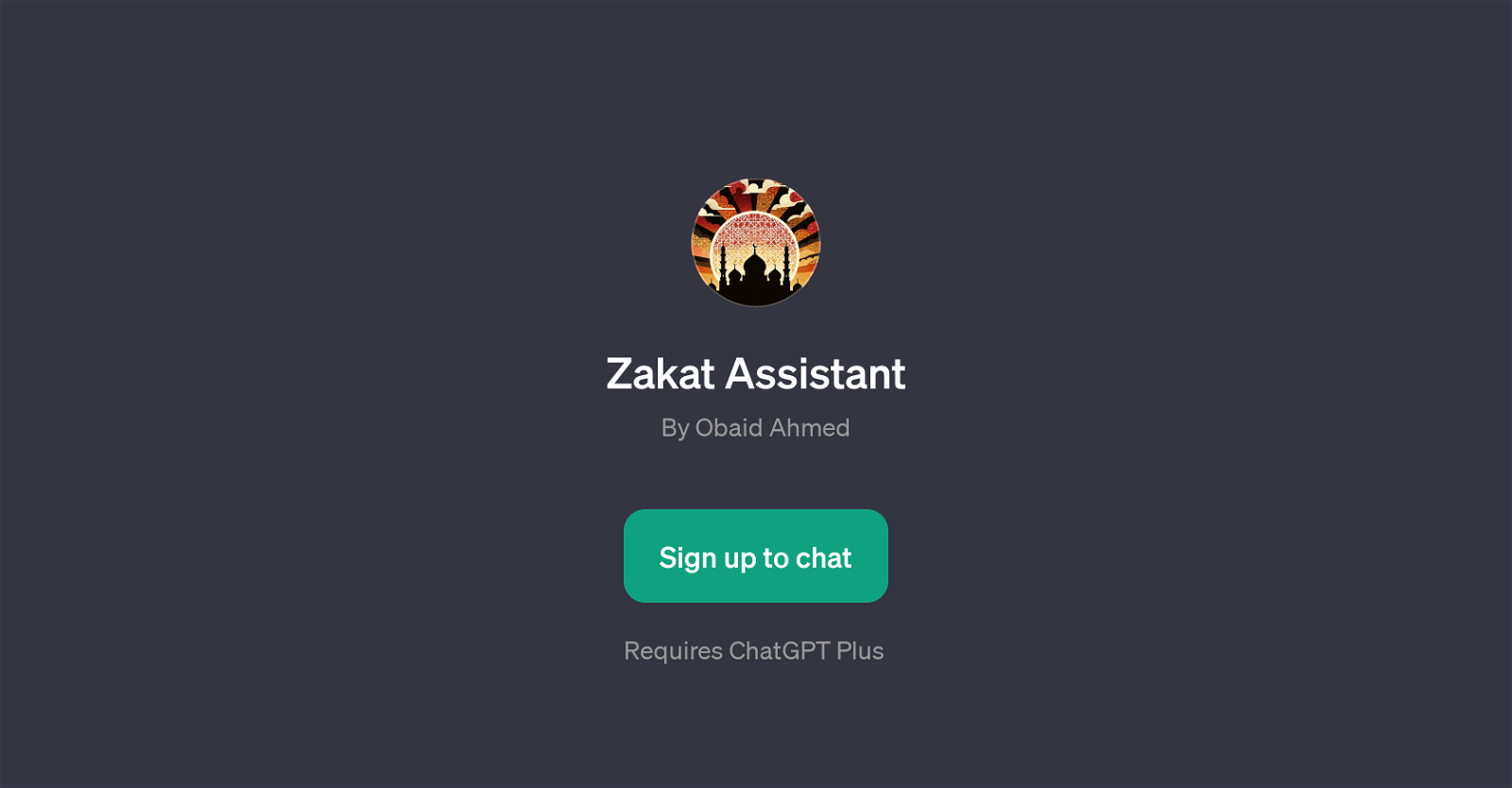 Zakat Assistant website