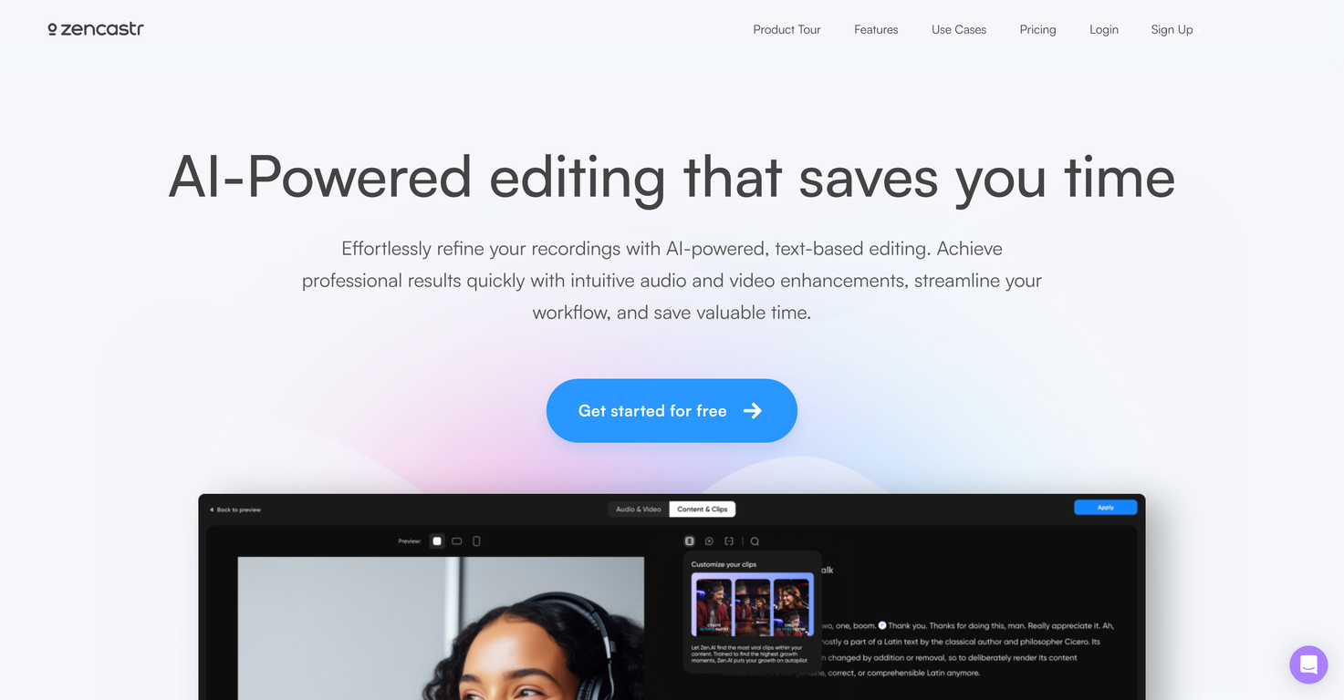 Zencastr website