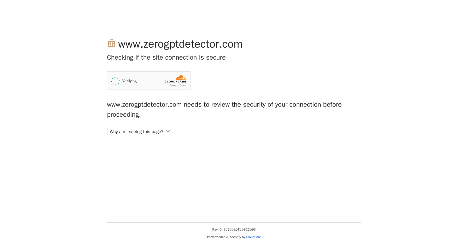 ZeroGPT Detector website