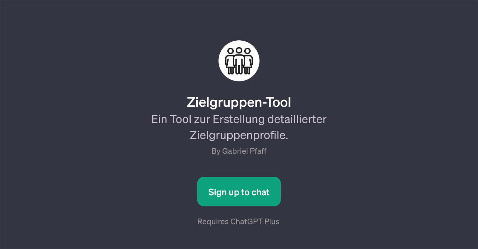 Zielgruppen-Tool website
