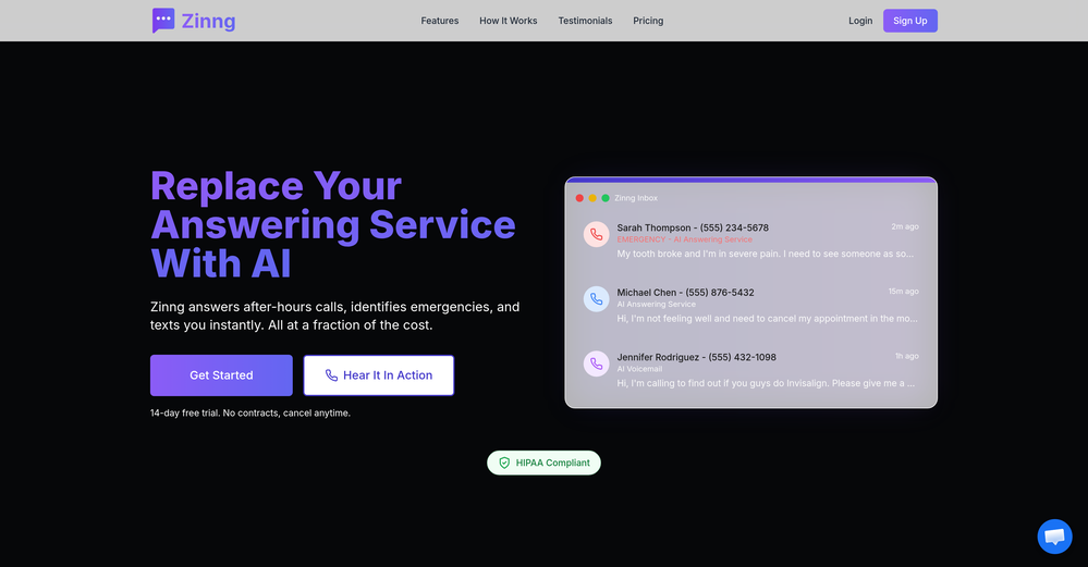 Zinng website
