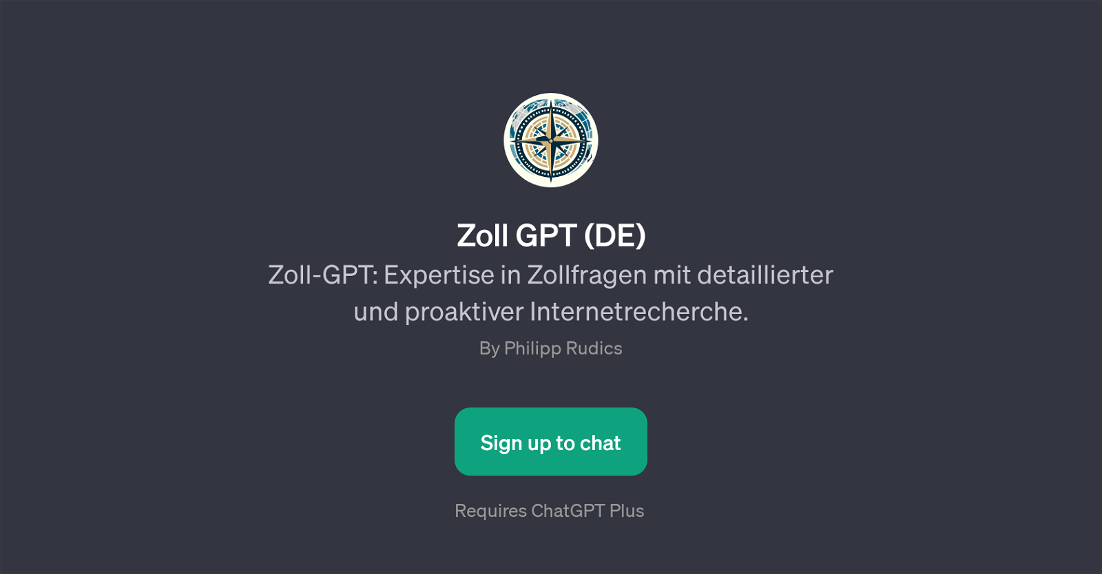 Zoll GPT (DE) website