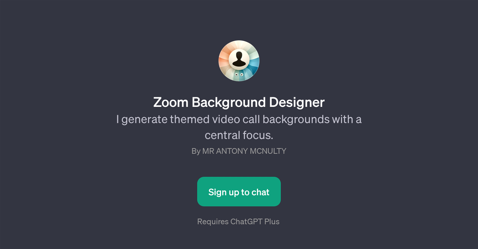 Zoom Background Designer website