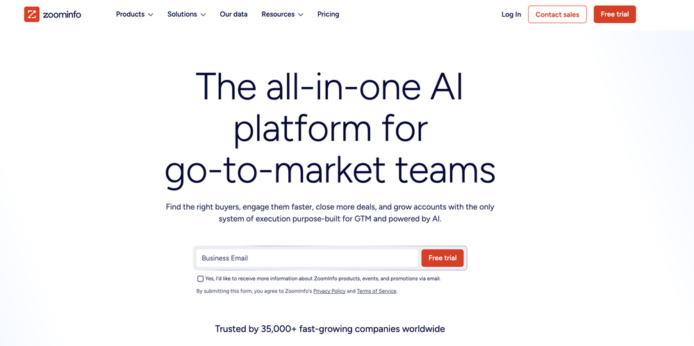ZoomInfo website